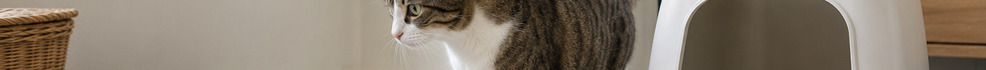 Kat vergelijkt een ruime open kattenbak met een dichte kattenbak