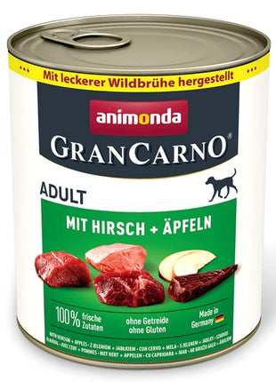 Animonda GranCarno Original Adult Rind Hirsch Apfel Wołowina, Jeleń + Jabłko puszka 800g