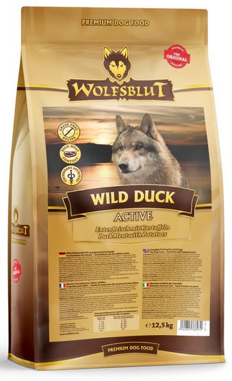 Wolfsblut Dog Wild Duck Active - kaczka i ziemniaki 12,5kg