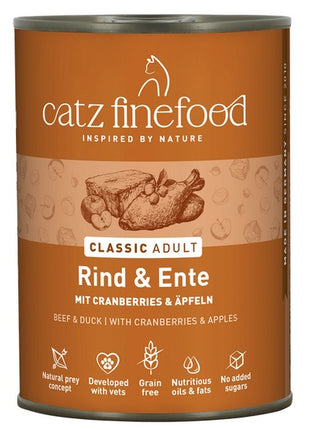 Catz Finefood Classic N.23 Wołowina i Kaczka puszka 400g