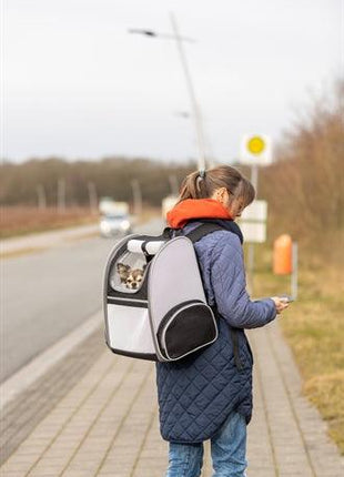 Trixie Hondentas Rugtas Chloe Lichtgrijs / Zwart