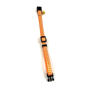 Happy Pet Tabby Patch Halsband Kat Ruit Oranje