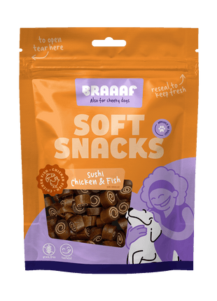 Braaaf Soft Snack Sushi - Kip & Vis