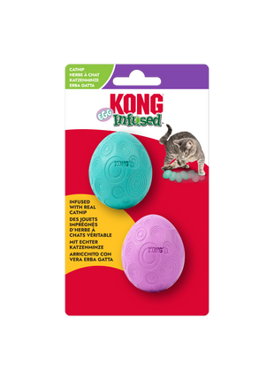 KONG Infused™ Catnip Egg Kattenspeelgoed – 2-pak