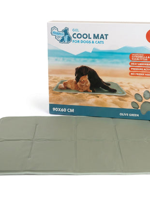 Coolpets Gel Cooling Mat Olijfgroen