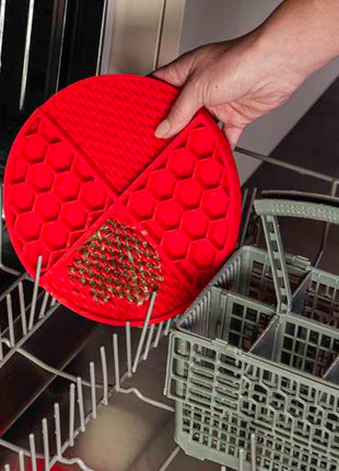Eat Slow Live Longer Lick Mat Dimensions Circle Rood