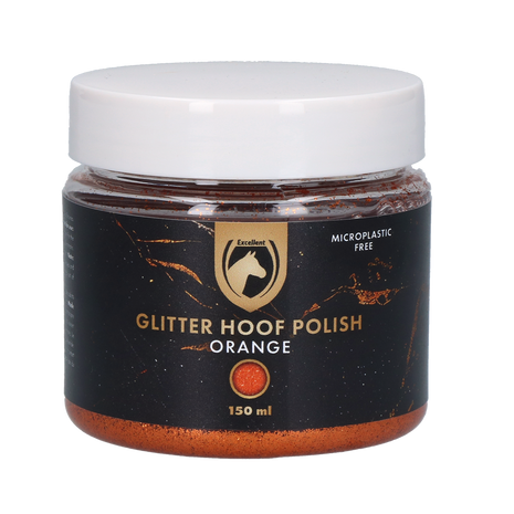 Excellent Horse Hi Gloss Glitter Hoof Polish Orange 150 ml