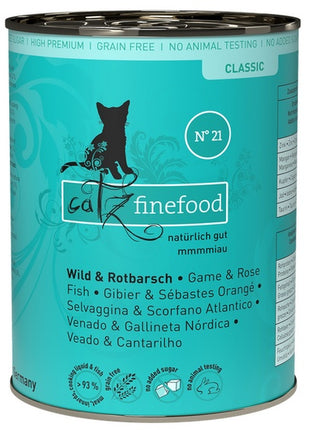Catz Finefood Classic N.21 Dziczyzna i Karmazyn puszka 400g