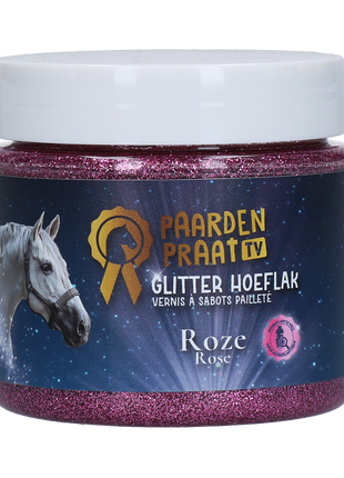 Paardenpraat TV Glitter Hoeflak Roze