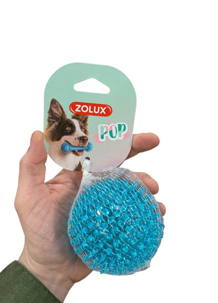 Zolux Pop TPR Spiky Ball Türkis – Apportierball mit Zahnfleischmassage – 8 cm