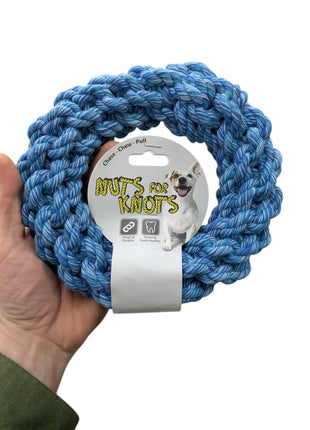 Happy Pet Nuts For Knots Ring – Robustes Zahnseideseil für Kau- und Zerrspiele