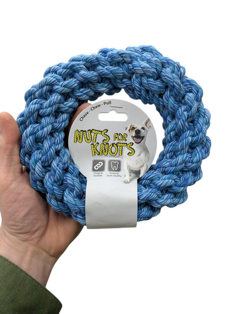 Happy Pet Nuts For Knots Ring – Robustes Zahnseideseil für Kau- und Zerrspiele