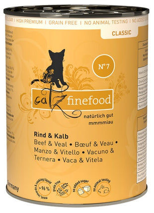 Catz Finefood Classic N.07 Wołowina i cielęcina puszka 400g