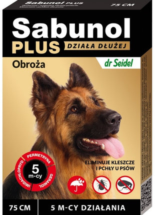 Sabunol Obroża Plus przeciw pchłom dla psa 75cm