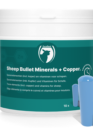 Excellent Sheep Bullet Minerals + Koper 10 st