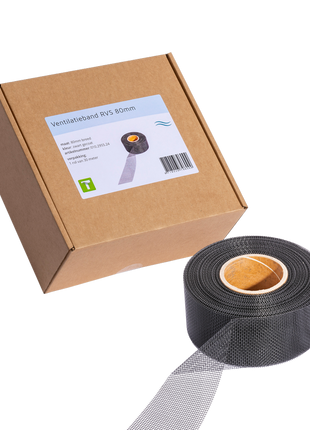 Ventilatieband RVS Zwart 30 m x