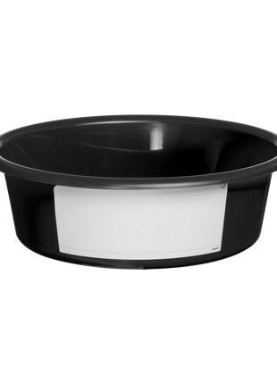 Voerbak 6 l Zwart (met wit label)