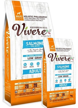 Vivere Maxi Adult Salmon Karma Monobiałkowa Łosoś dla dużych ras 12+3kg