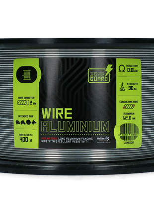 ZoneGuard Draad Basic aluminium 2 mm 400 m