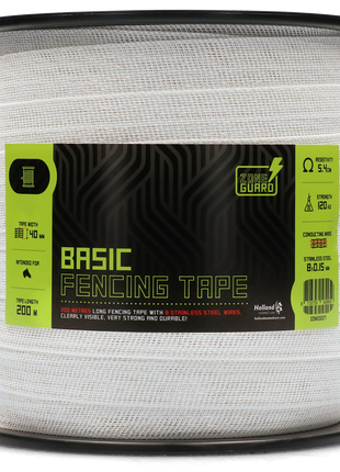 ZoneGuard 40 mm Basic afrasteringslint wit 200 m