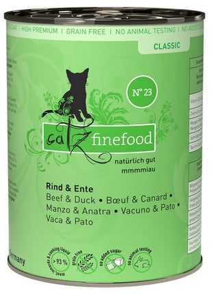 Catz Finefood Classic N.23 Wołowina i Kaczka puszka 400g