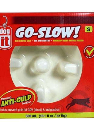 DOGIT Go-Slow Anti-Schling-Napf Weiss 1200 ml