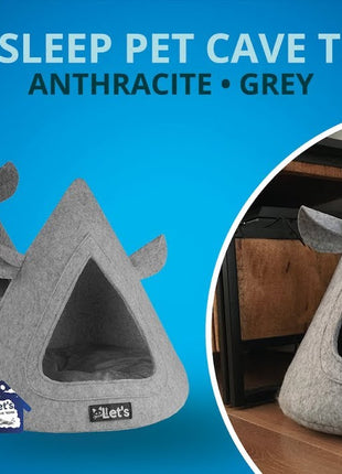 Let's sleep Pet Cave TeePee Grijs